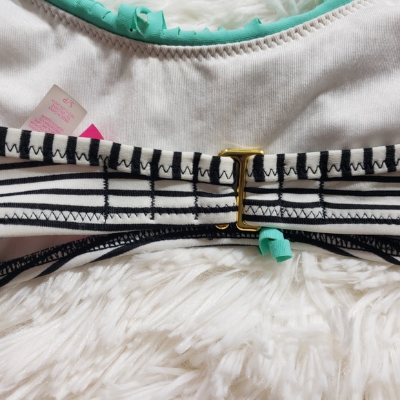 Victorias's Secret Fringe Stripes Bikini Top D10 - Picture 4 of 7